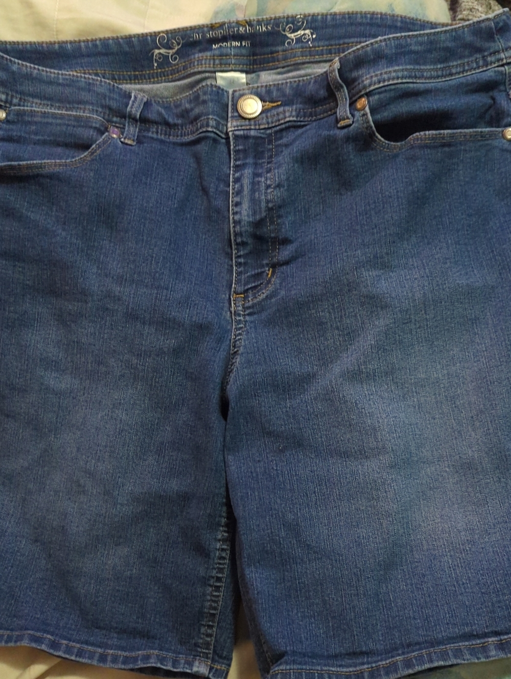 Christopher & Banks Blue Boyfriend Jeans Shorts